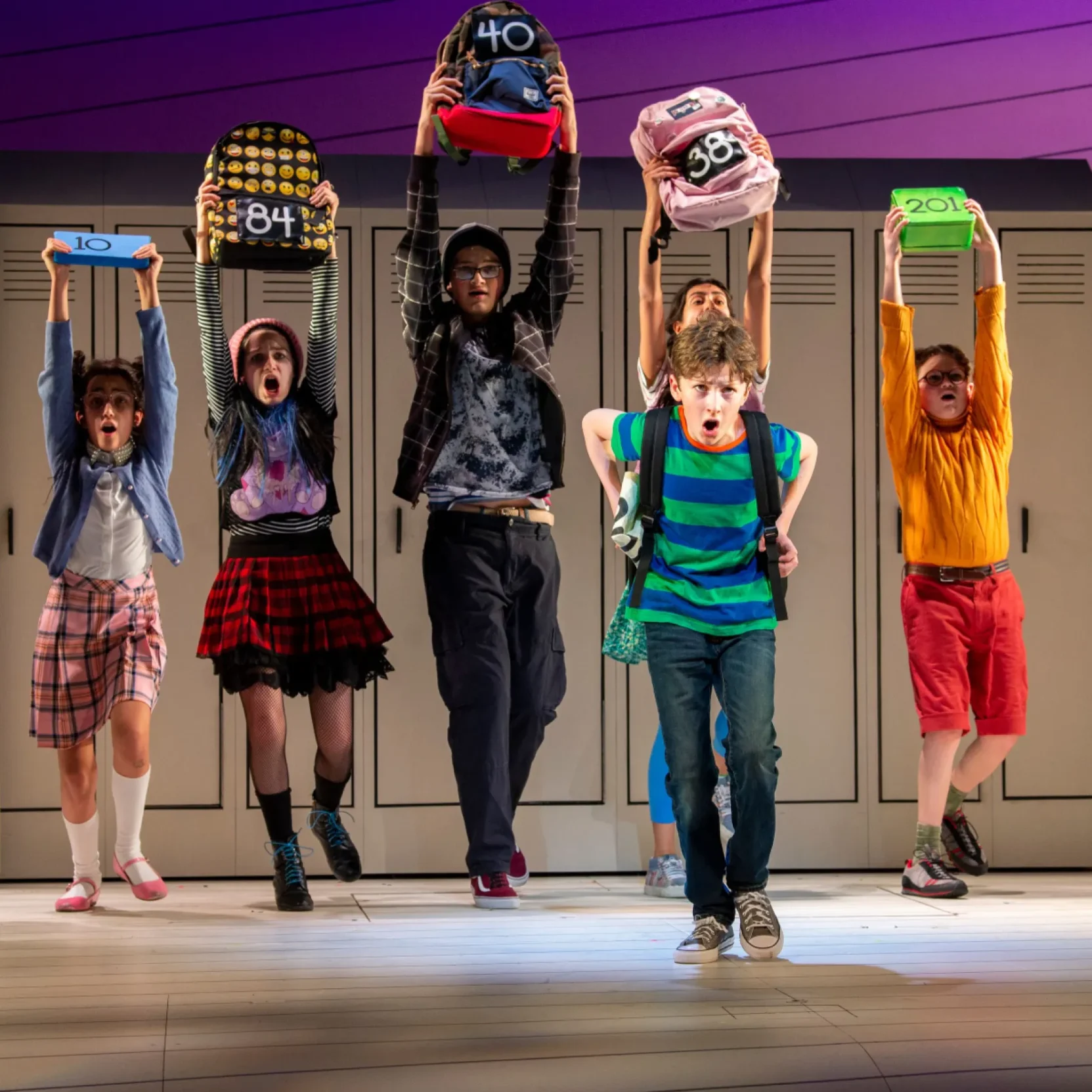 Students dancing on the stage